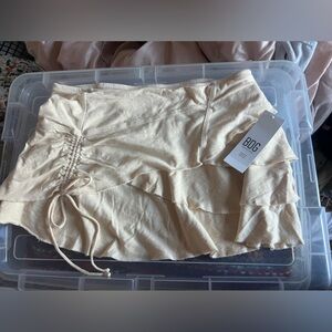 BDG Creme Mini Skirt